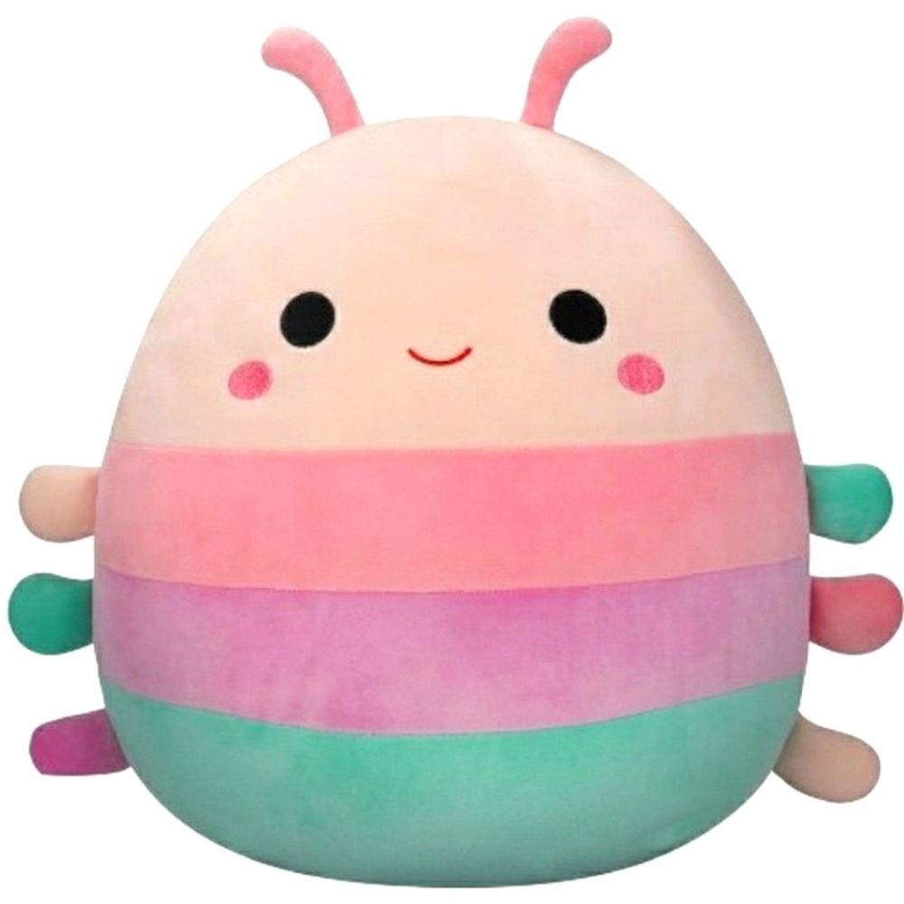 Original Squishmallows RARE Manu the Multi-Color Caterpillar 16" Plush *NWT*